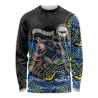 Custom Cowboys Long Sleeve Shirt Cattle Dog Mascot With Aboriginal Indigenous