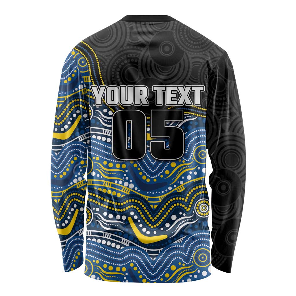 Custom Cowboys Long Sleeve Shirt Cattle Dog Mascot With Aboriginal Indigenous