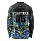 Custom Cowboys Long Sleeve Shirt Cattle Dog Mascot With Aboriginal Indigenous