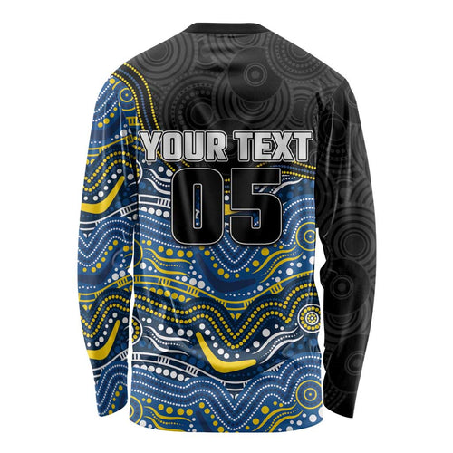 Custom Cowboys Long Sleeve Shirt Cattle Dog Mascot With Aboriginal Indigenous