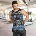 Custom Cowboys Men Tank Top Cattle Dog Mascot With Aboriginal Indigenous