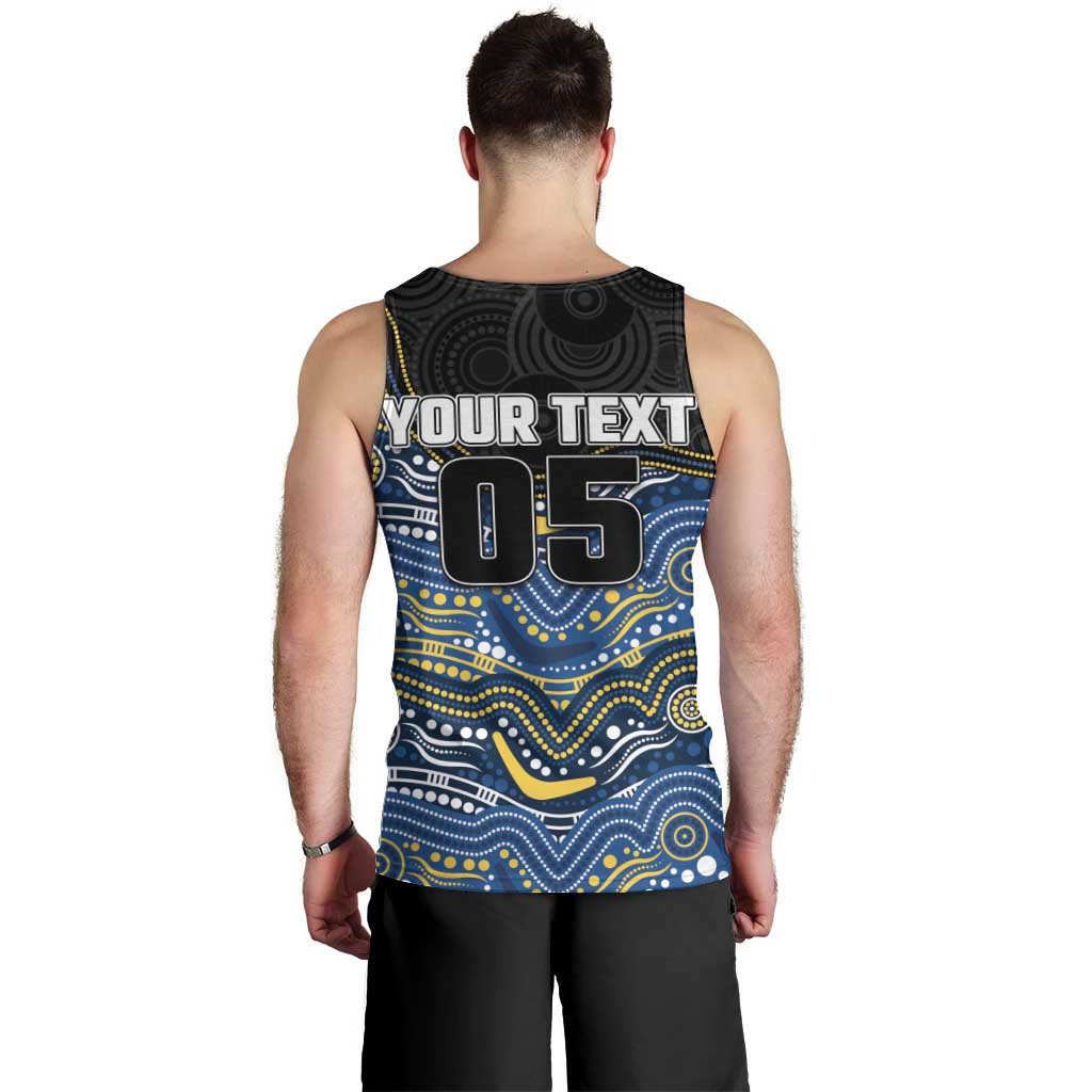 Custom Cowboys Men Tank Top Cattle Dog Mascot With Aboriginal Indigenous