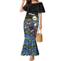 Custom Cowboys Mermaid Dress Cattle Dog Mascot With Aboriginal Indigenous
