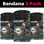 Custom Cowboys Neck Gaiter Cattle Dog Mascot With Aboriginal Indigenous