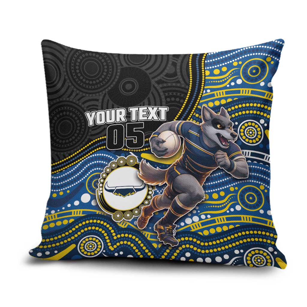 Custom Cowboys Pillow Cover Cattle Dog Mascot With Aboriginal Indigenous