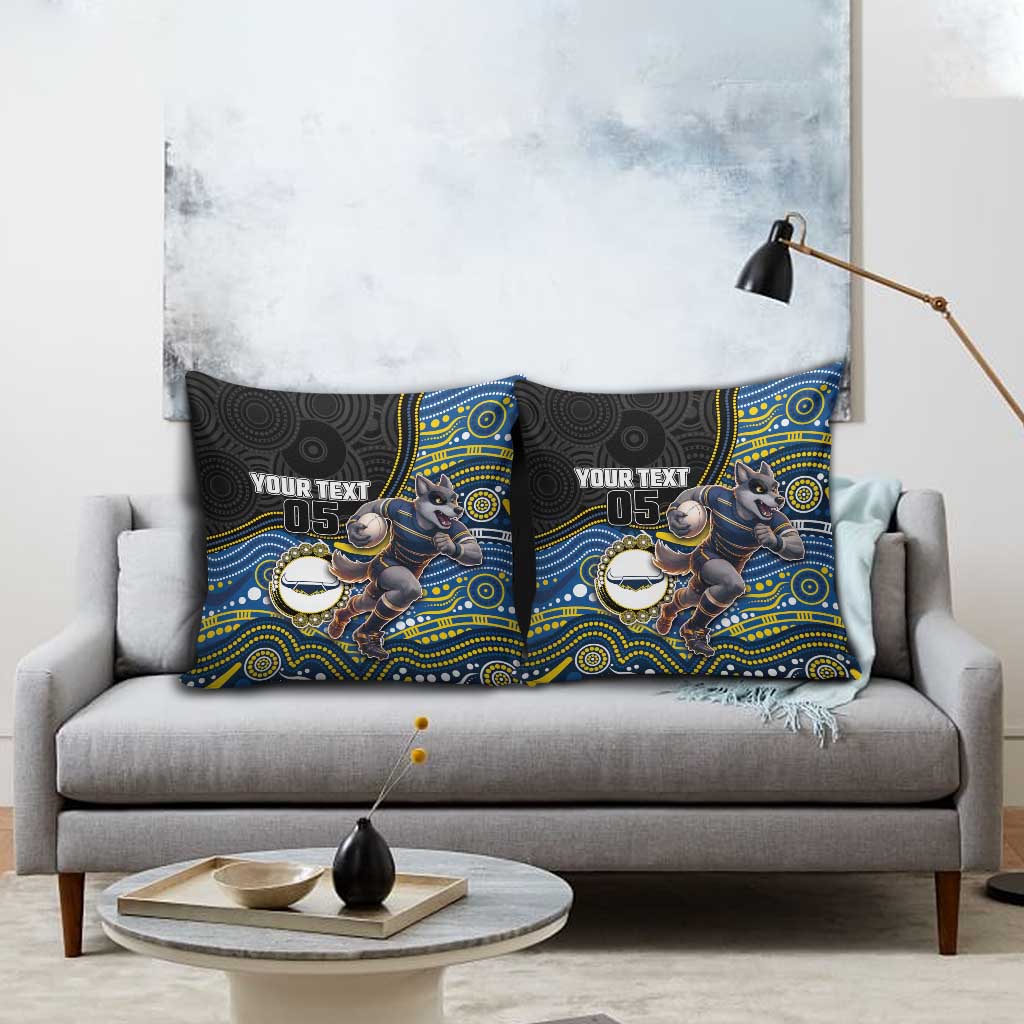 Custom Cowboys Pillow Cover Cattle Dog Mascot With Aboriginal Indigenous