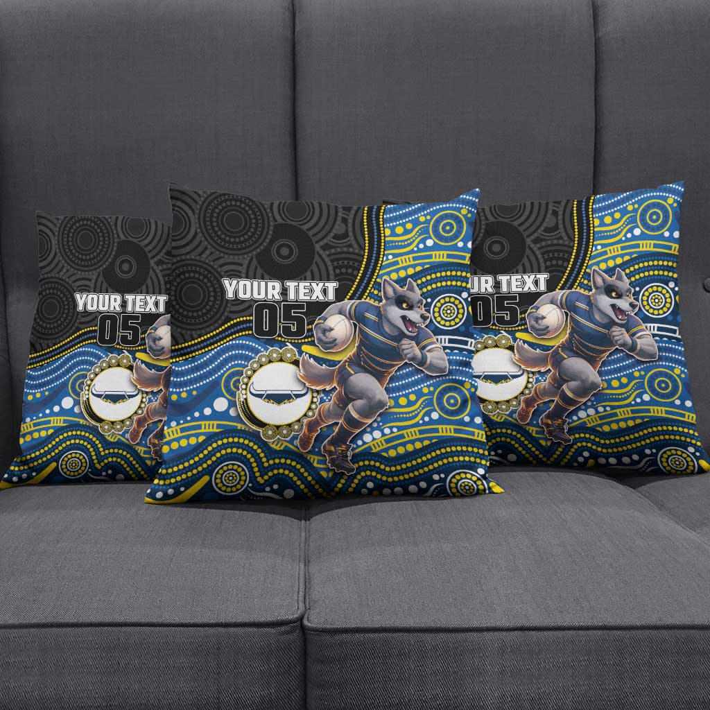 Custom Cowboys Pillow Cover Cattle Dog Mascot With Aboriginal Indigenous