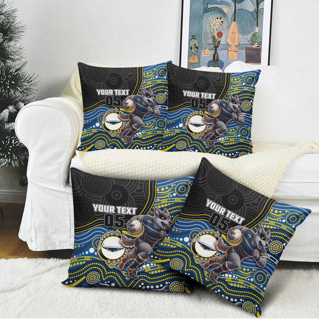Custom Cowboys Pillow Cover Cattle Dog Mascot With Aboriginal Indigenous