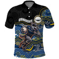 Custom Cowboys Polo Shirt Cattle Dog Mascot With Aboriginal Indigenous