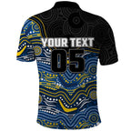 Custom Cowboys Polo Shirt Cattle Dog Mascot With Aboriginal Indigenous