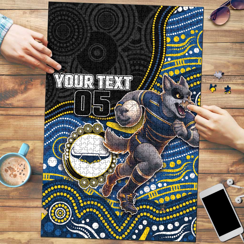 Custom Cowboys Puzzle Cattle Dog Mascot With Aboriginal Indigenous