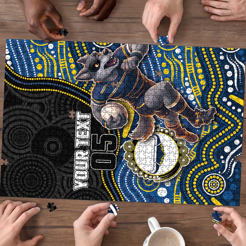 Custom Cowboys Puzzle Cattle Dog Mascot With Aboriginal Indigenous