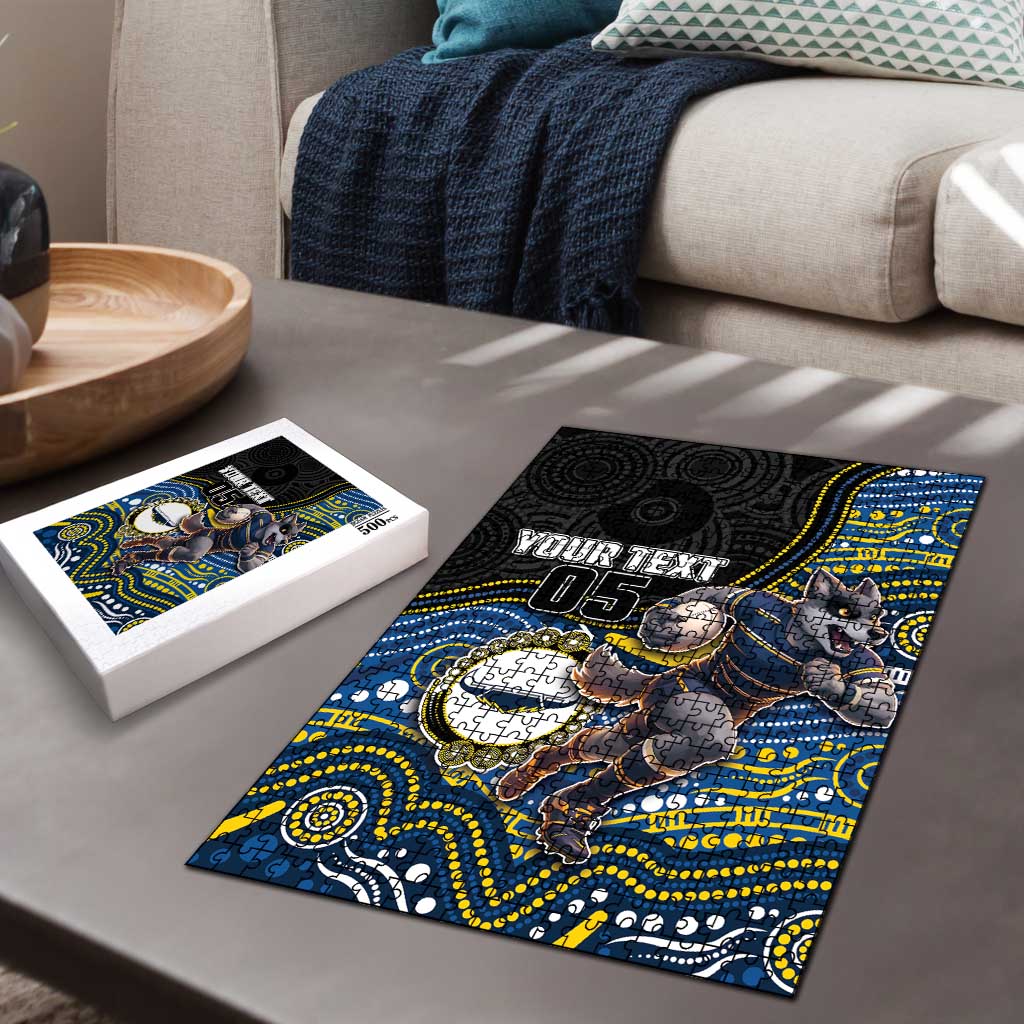Custom Cowboys Puzzle Cattle Dog Mascot With Aboriginal Indigenous