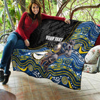 Custom Cowboys Quilt Cattle Dog Mascot With Aboriginal Indigenous