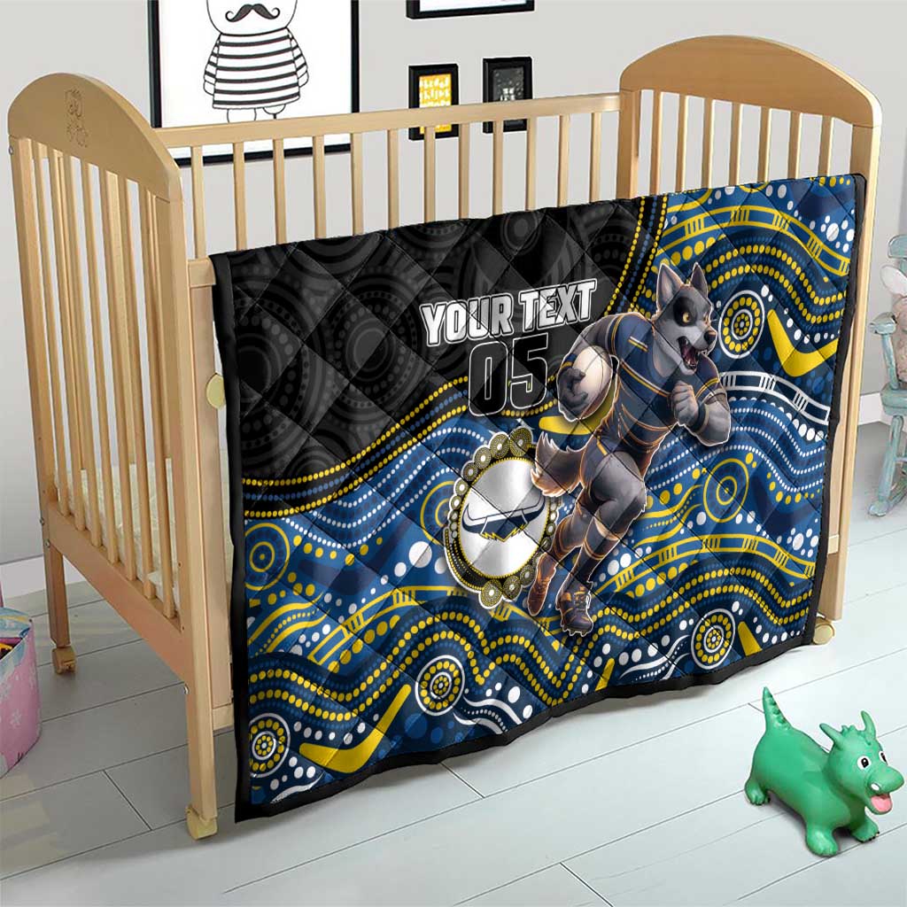 Custom Cowboys Quilt Cattle Dog Mascot With Aboriginal Indigenous