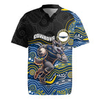 Custom Cowboys Rugby Jersey Cattle Dog Mascot With Aboriginal Indigenous