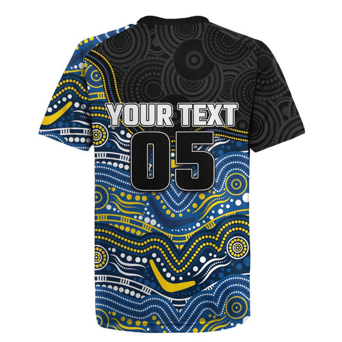 Custom Cowboys Rugby Jersey Cattle Dog Mascot With Aboriginal Indigenous