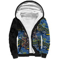 Custom Cowboys Sherpa Hoodie Cattle Dog Mascot With Aboriginal Indigenous