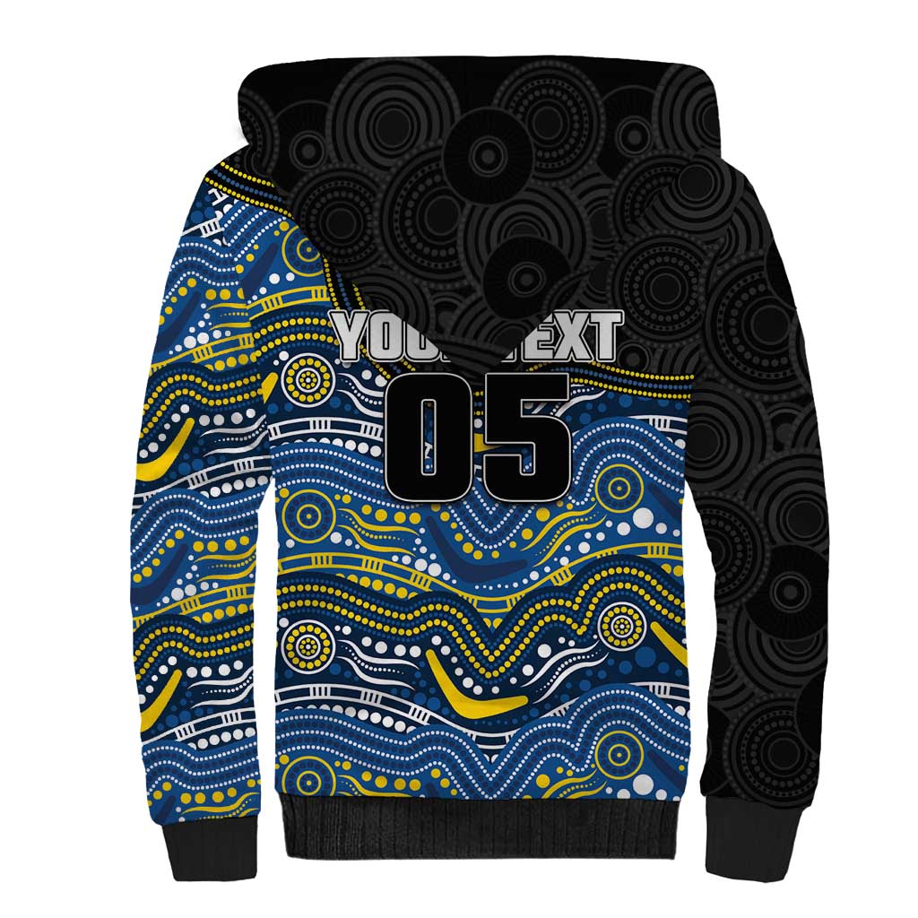 Custom Cowboys Sherpa Hoodie Cattle Dog Mascot With Aboriginal Indigenous