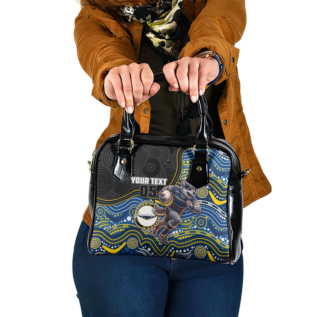 Custom Cowboys Shoulder Handbag Cattle Dog Mascot With Aboriginal Indigenous