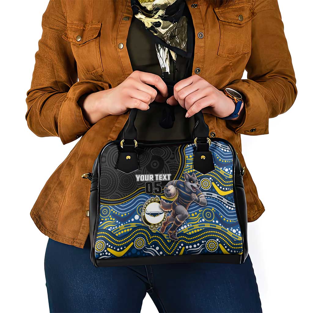 Custom Cowboys Shoulder Handbag Cattle Dog Mascot With Aboriginal Indigenous