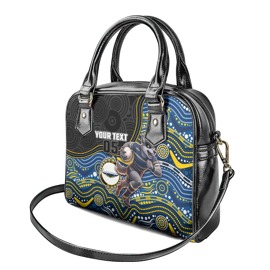 Custom Cowboys Shoulder Handbag Cattle Dog Mascot With Aboriginal Indigenous