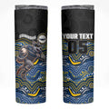 Custom Cowboys Skinny Tumbler Cattle Dog Mascot With Aboriginal Indigenous