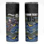 Custom Cowboys Skinny Tumbler Cattle Dog Mascot With Aboriginal Indigenous