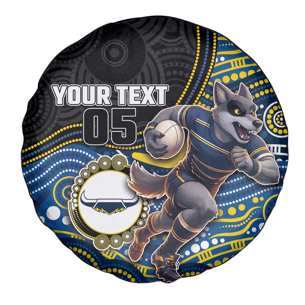 Custom Cowboys Spare Tire Cover Cattle Dog Mascot With Aboriginal Indigenous