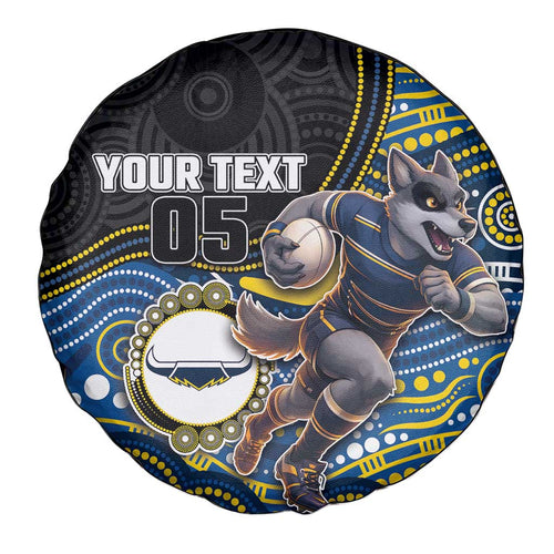 Custom Cowboys Spare Tire Cover Cattle Dog Mascot With Aboriginal Indigenous