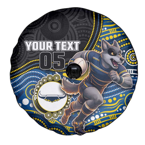 Custom Cowboys Spare Tire Cover Cattle Dog Mascot With Aboriginal Indigenous