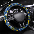 Cowboys Steering Wheel Cover Cattle Dog Mascot With Aboriginal Indigenous