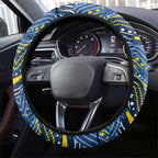 Cowboys Steering Wheel Cover Cattle Dog Mascot With Aboriginal Indigenous