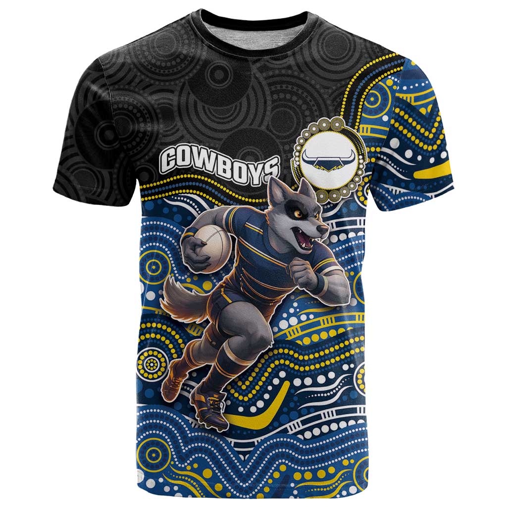Custom Cowboys T Shirt Cattle Dog Mascot With Aboriginal Indigenous