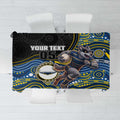 Custom Cowboys Tablecloth Cattle Dog Mascot With Aboriginal Indigenous