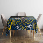 Custom Cowboys Tablecloth Cattle Dog Mascot With Aboriginal Indigenous