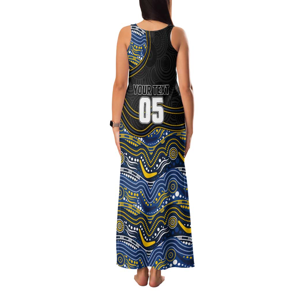 Custom Cowboys Tank Maxi Dress Cattle Dog Mascot With Aboriginal Indigenous