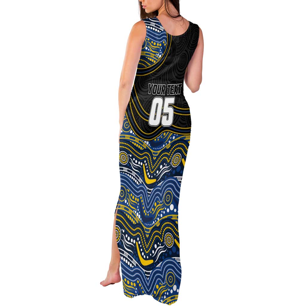 Custom Cowboys Tank Maxi Dress Cattle Dog Mascot With Aboriginal Indigenous