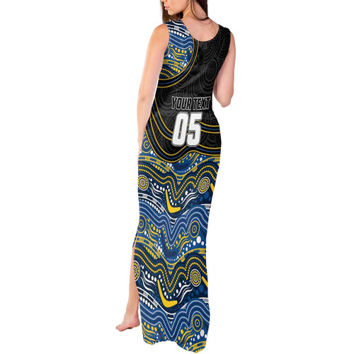 Custom Cowboys Tank Maxi Dress Cattle Dog Mascot With Aboriginal Indigenous