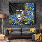 Custom Cowboys Tapestry Cattle Dog Mascot With Aboriginal Indigenous