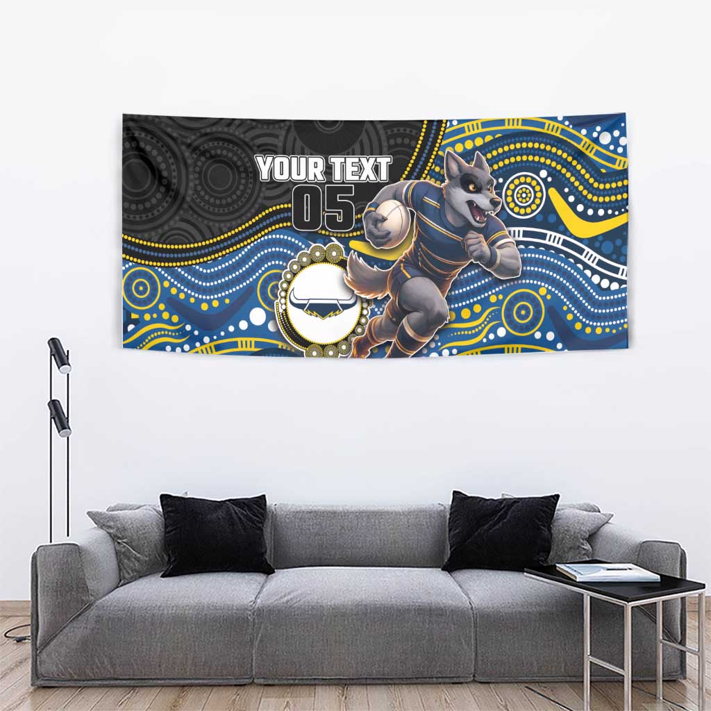 Custom Cowboys Tapestry Cattle Dog Mascot With Aboriginal Indigenous