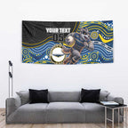 Custom Cowboys Tapestry Cattle Dog Mascot With Aboriginal Indigenous