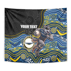 Custom Cowboys Tapestry Cattle Dog Mascot With Aboriginal Indigenous