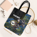 Custom Cowboys Tote Bag Cattle Dog Mascot With Aboriginal Indigenous