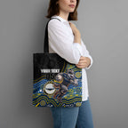 Custom Cowboys Tote Bag Cattle Dog Mascot With Aboriginal Indigenous