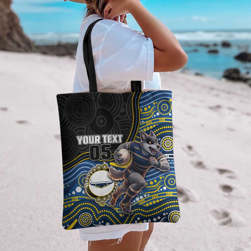 Custom Cowboys Tote Bag Cattle Dog Mascot With Aboriginal Indigenous