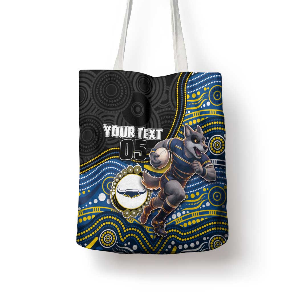 Custom Cowboys Tote Bag Cattle Dog Mascot With Aboriginal Indigenous