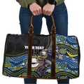 Custom Cowboys Travel Bag Cattle Dog Mascot With Aboriginal Indigenous