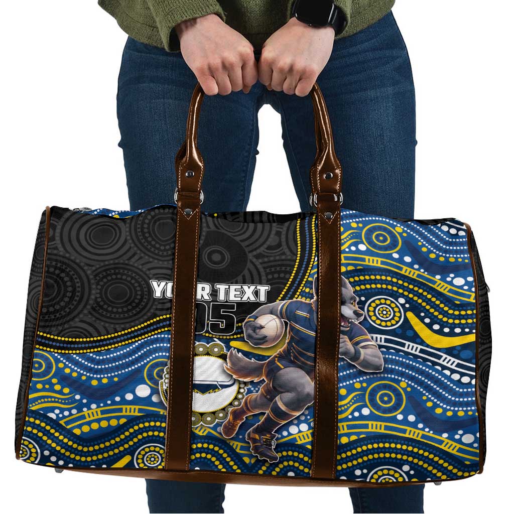 Custom Cowboys Travel Bag Cattle Dog Mascot With Aboriginal Indigenous