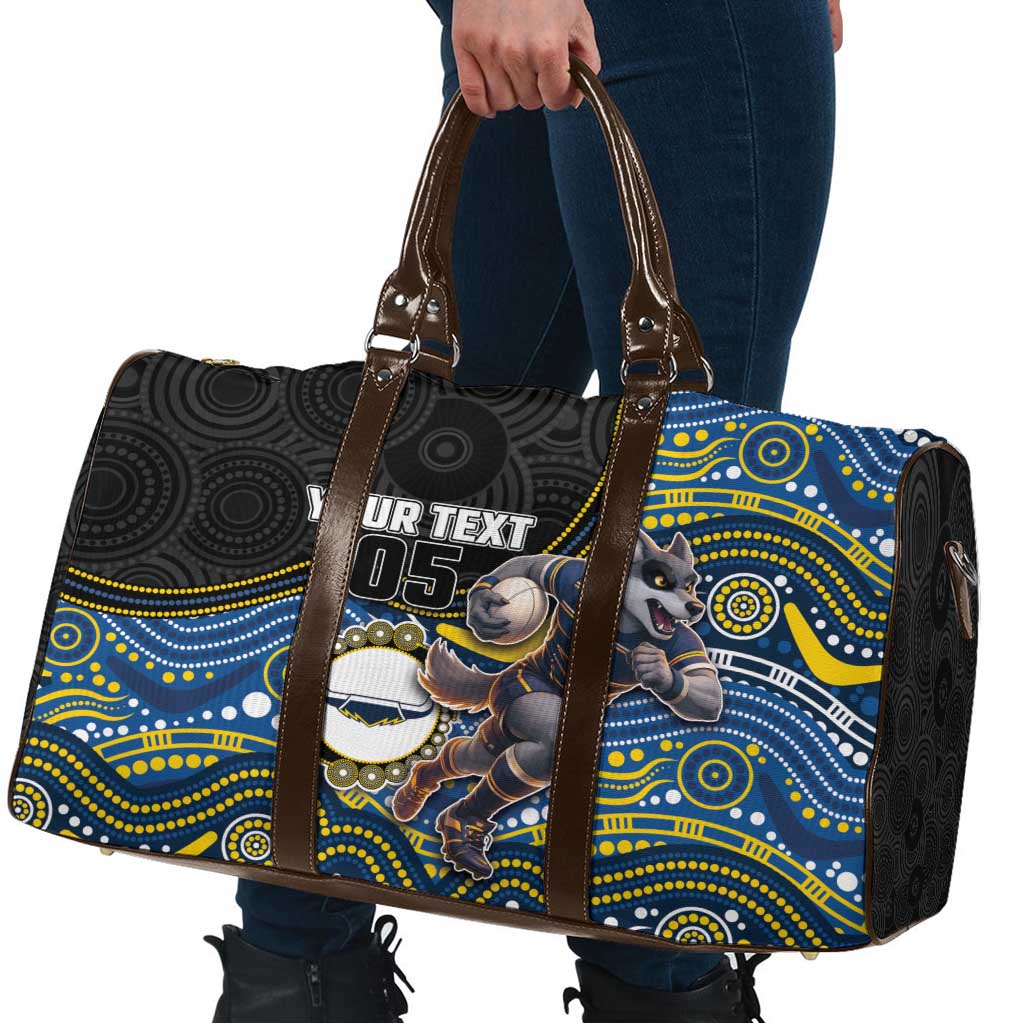 Custom Cowboys Travel Bag Cattle Dog Mascot With Aboriginal Indigenous